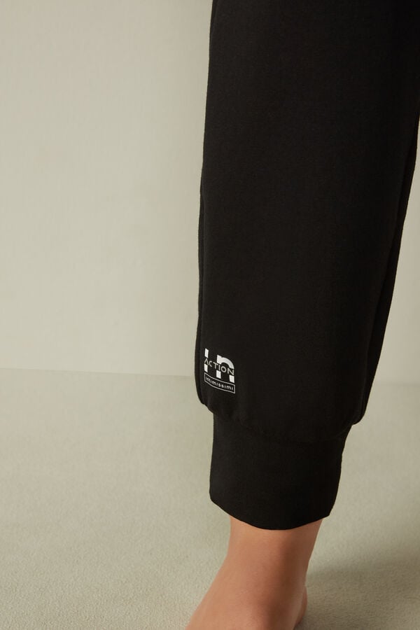 Intimssimi In Action Plush Jogger Pants Black | USCVG44823