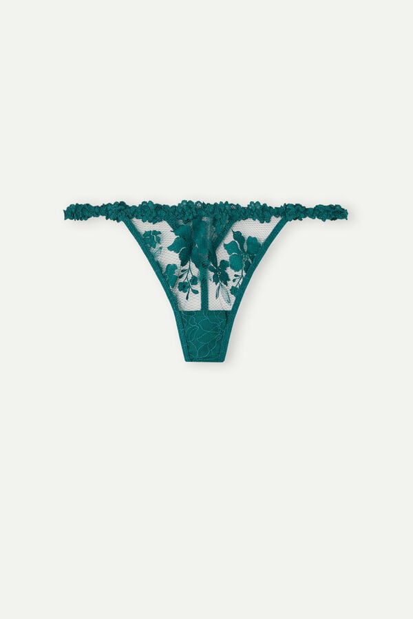 Intimssimi In Full Bloom String Thong Green | UUSND53311