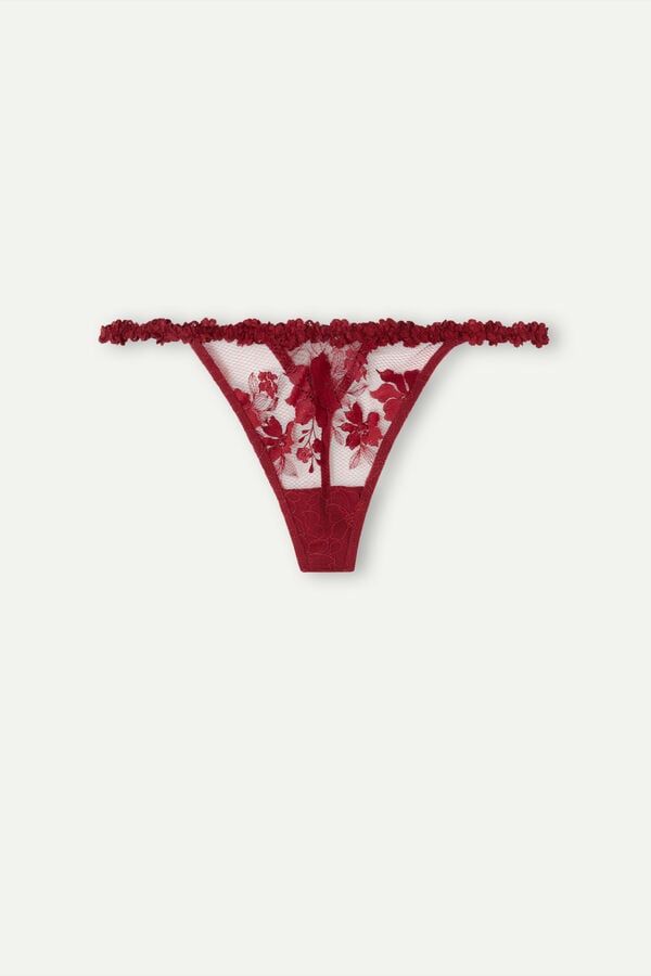 Intimssimi In Full Bloom String Thong Red | SUSNY95498