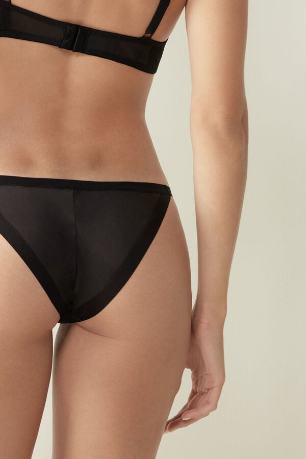 Intimssimi Invisible Touch String Panties Black | FUSHY11160