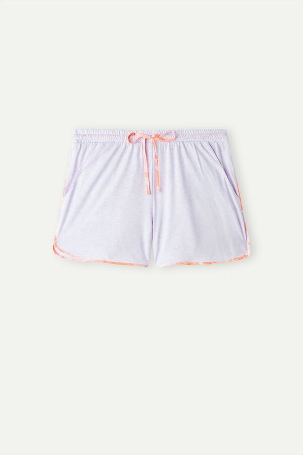 Intimssimi Iris and Apricot Supima® Ultrafresh Cotton Shorts Violet | USDYB24009