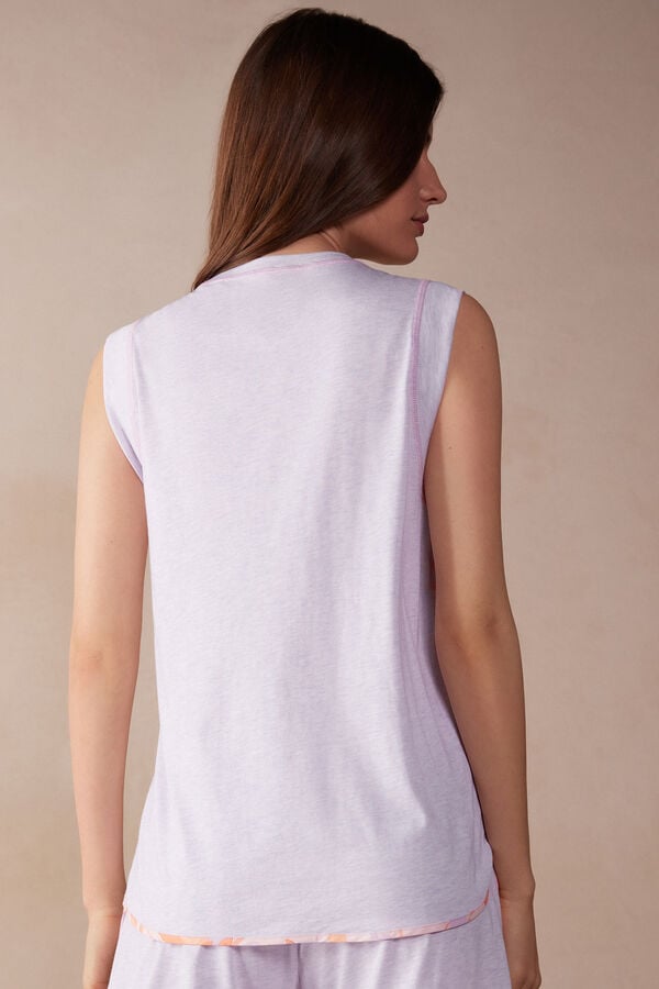 Intimssimi Iris and Apricot Ultrafresh Supima® Cotton Tank Top Violet | FUSUI61234