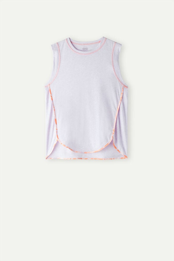 Intimssimi Iris and Apricot Ultrafresh Supima® Cotton Tank Top Violet | FUSUI61234