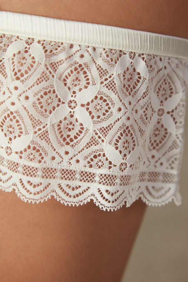 Intimssimi Lace Garter White | PUSER54325