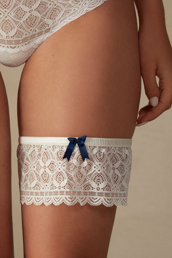 Intimssimi Lace Garter White | PUSER54325