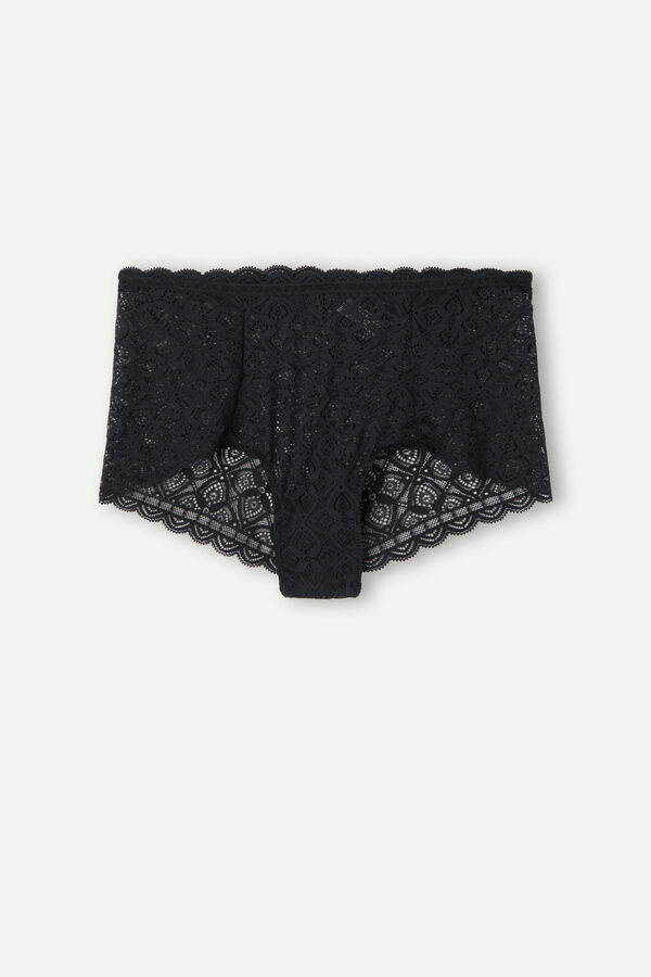 Intimssimi Lace High Waist Hipster Black | USCVG17522