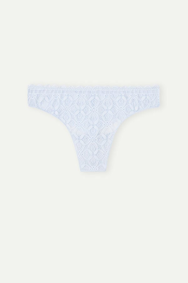 Intimssimi Lace and Microfiber Brazilian Blue | PUSER25137