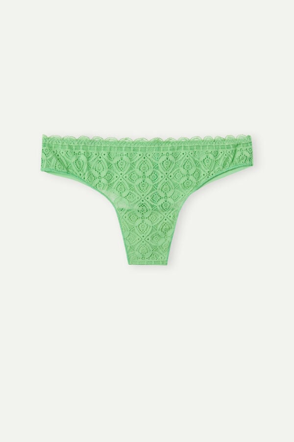 Intimssimi Lace and Microfiber Brazilian Green | USDFL82323