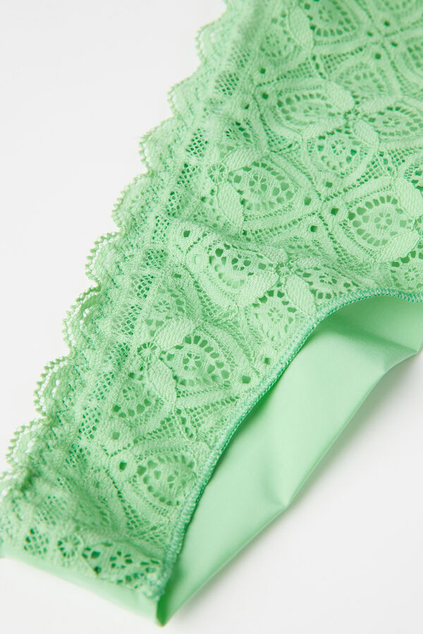 Intimssimi Lace and Microfiber Brazilian Green | USDFL82323