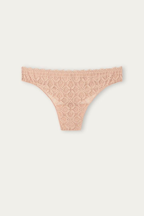 Intimssimi Lace and Microfiber Brazilian Natural | USDYB21830