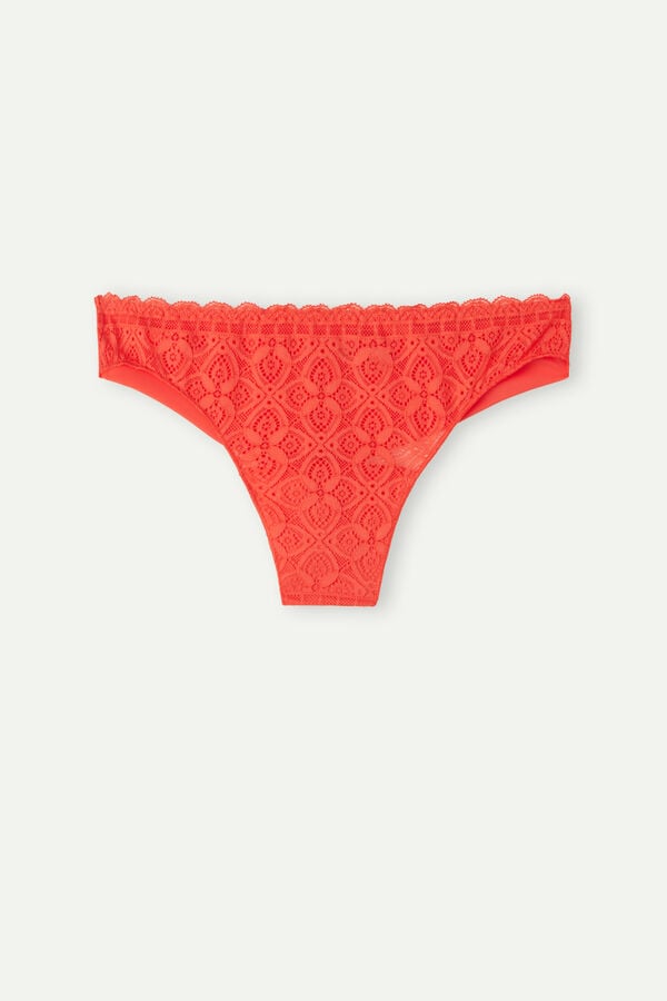 Intimssimi Lace and Microfiber Brazilian Orange | USEGJ52666