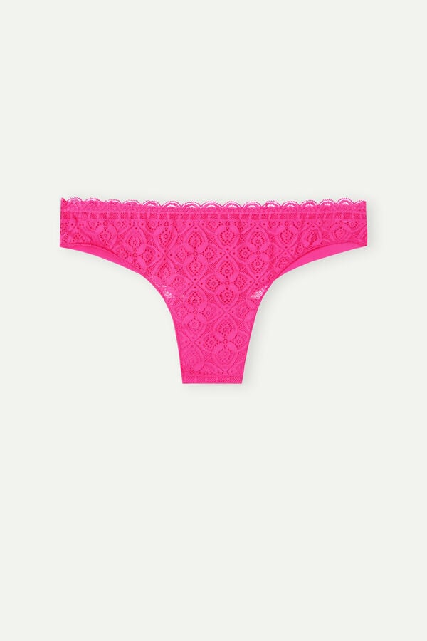 Intimssimi Lace and Microfiber Brazilian Pink | USNEJ53655