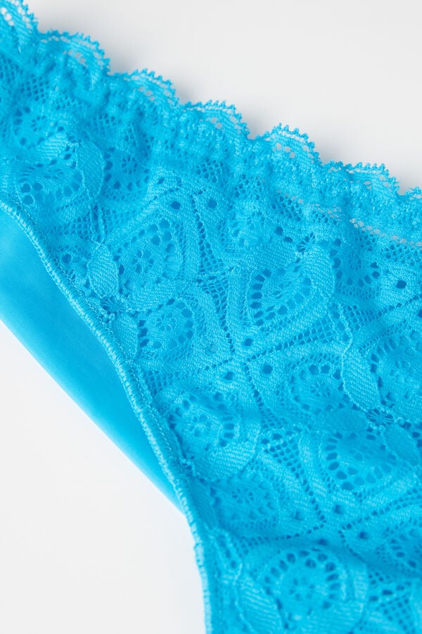 Intimssimi Lace and Microfiber Brazilian Blue | UUSND15206