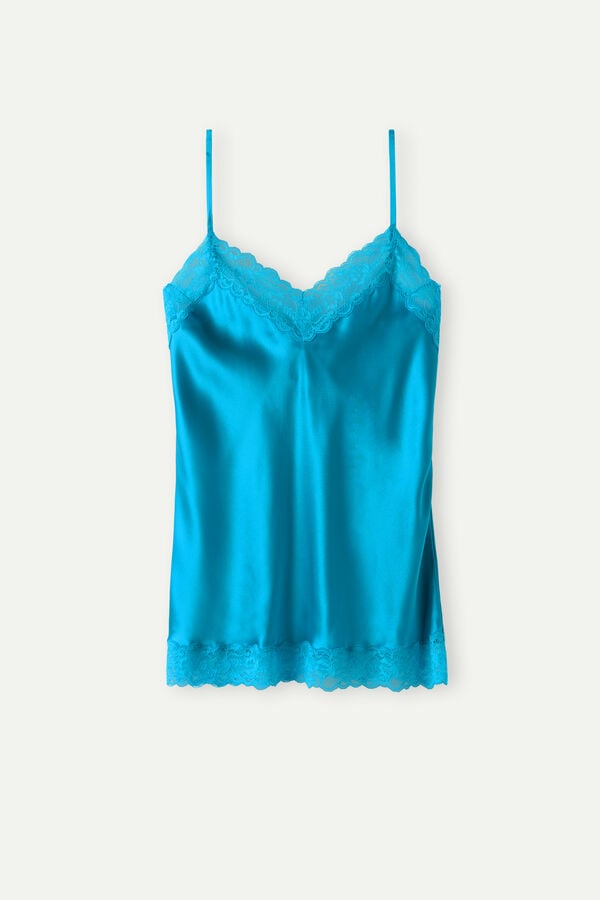 Intimssimi Lace and Silk Top Blue | AUSWC45876