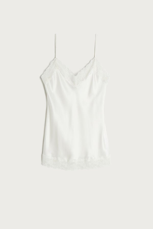 Intimssimi Lace and Silk Top Ivory | USEGJ24539