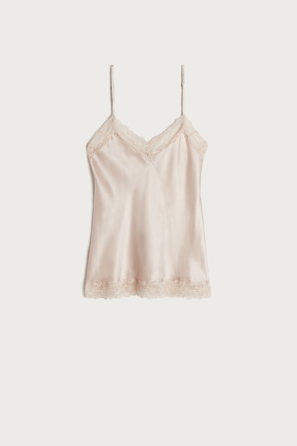 Intimssimi Lace and Silk Top Natural | SUSVO22607