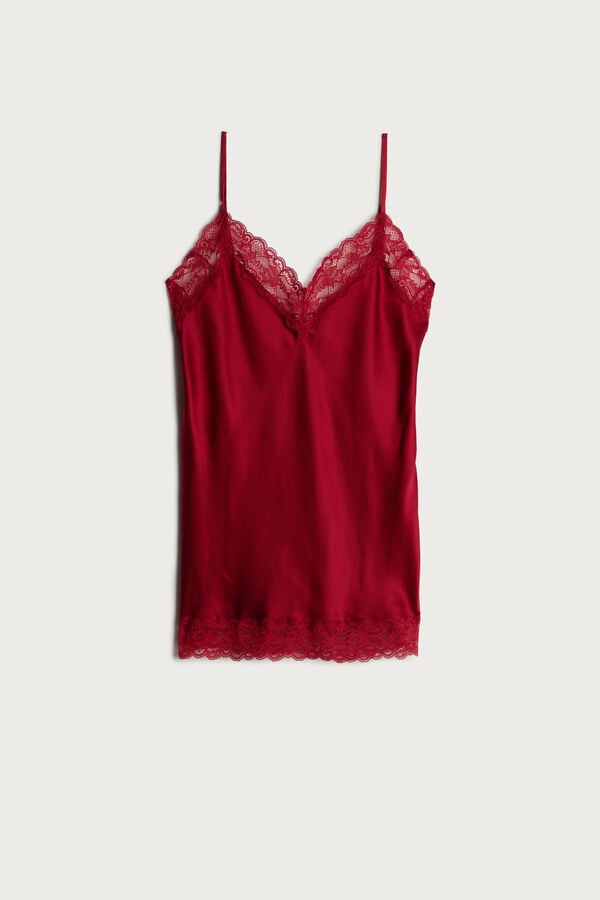 Intimssimi Lace and Silk Top Red | DUSKV19292