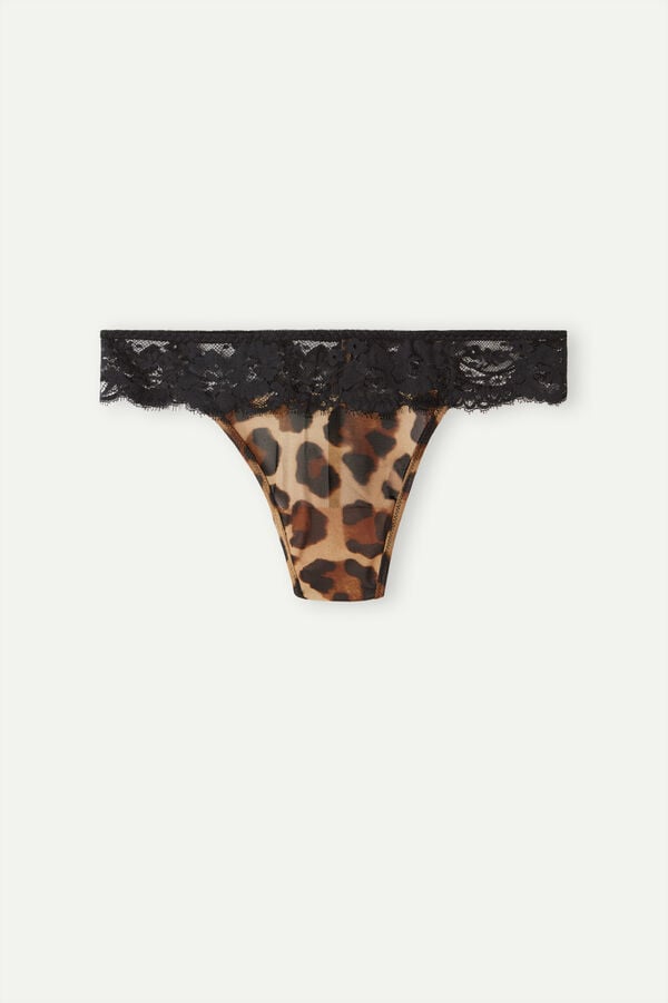 Intimssimi Lady Animalier Thong Brown | FUSHY34036