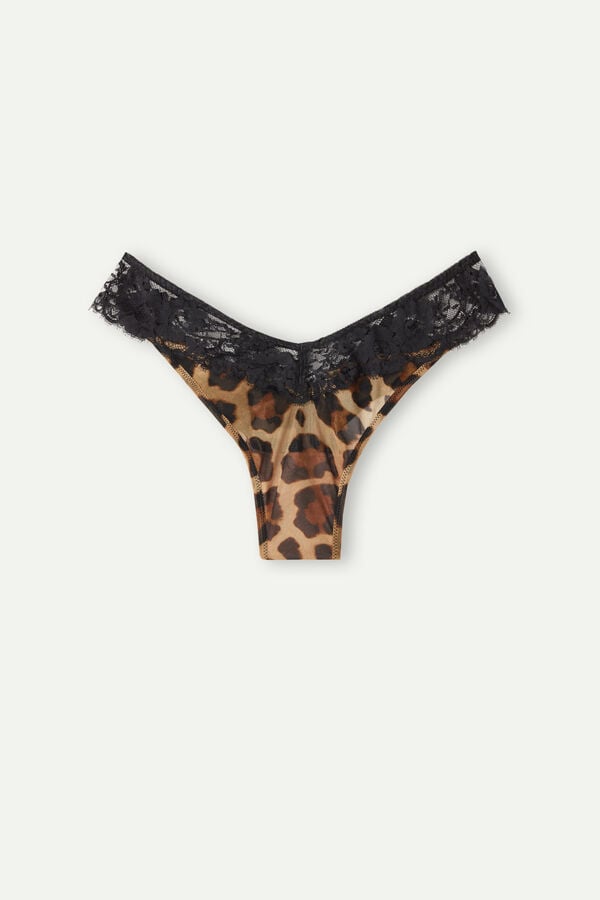 Intimssimi Lady Animalier ‘80s Style Brazilian Brown | USJVR85617