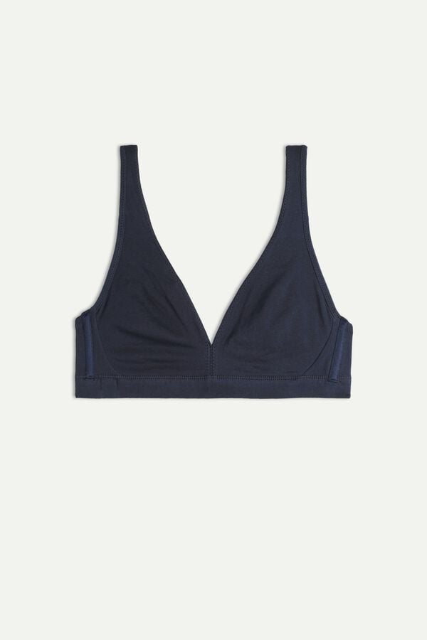 Intimssimi Lara Cotton Triangle Bra Blue | USQCS30414