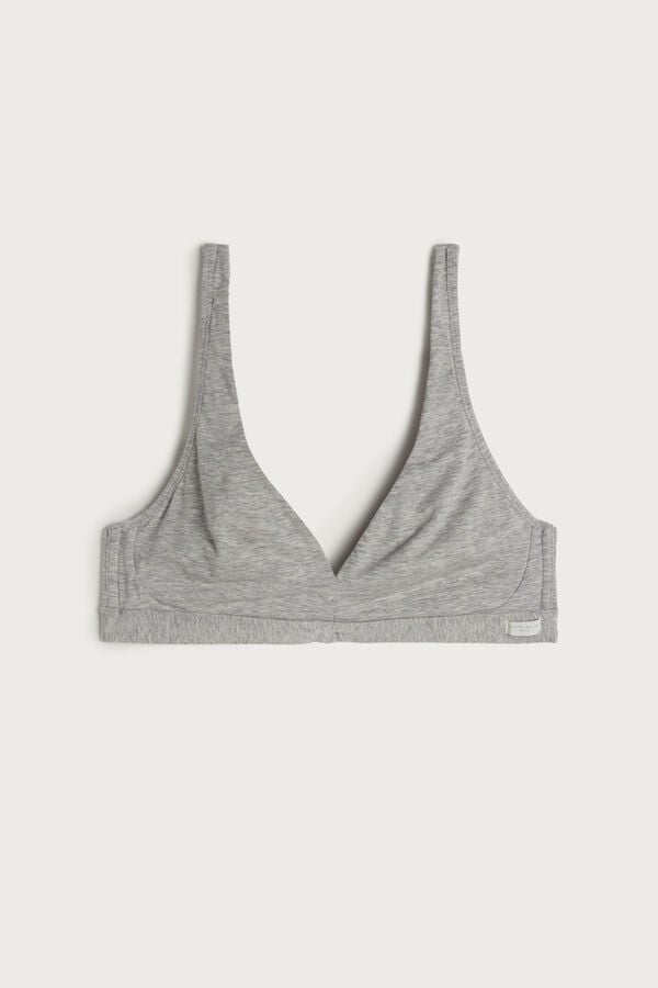 Intimssimi Lara Cotton Triangle Bra Grey | LUSTR28718