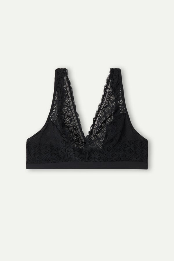 Intimssimi Lara Triangle Bra in Lace Black | USDFL66843