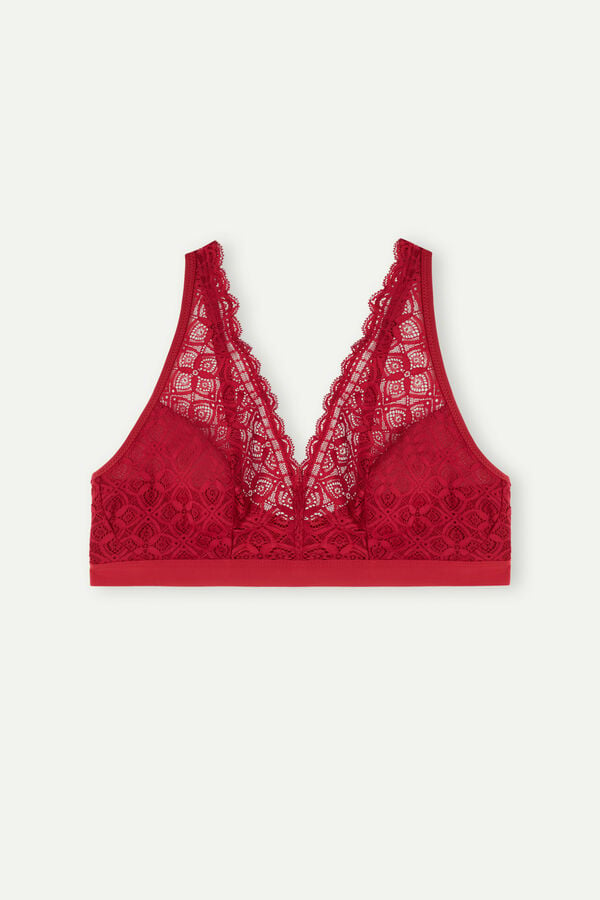 Intimssimi Lara Triangle Bra in Lace Red | FUSUI40599