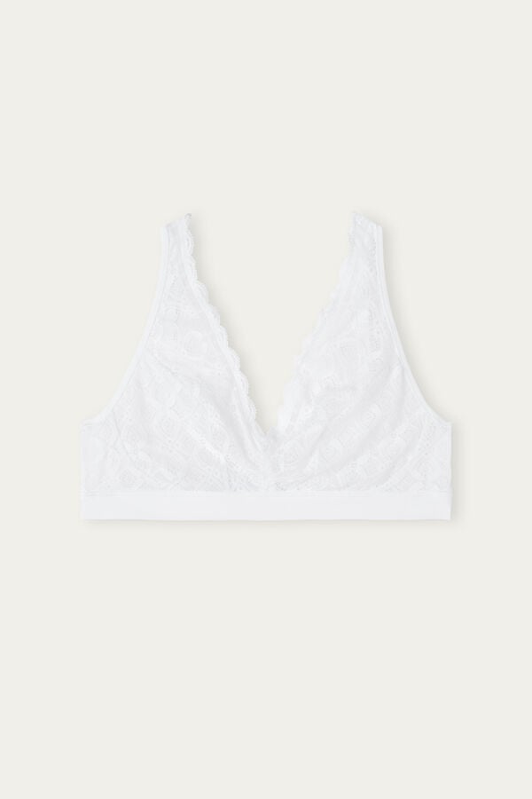 Intimssimi Lara Triangle Bra in Lace White | DUSKV94034