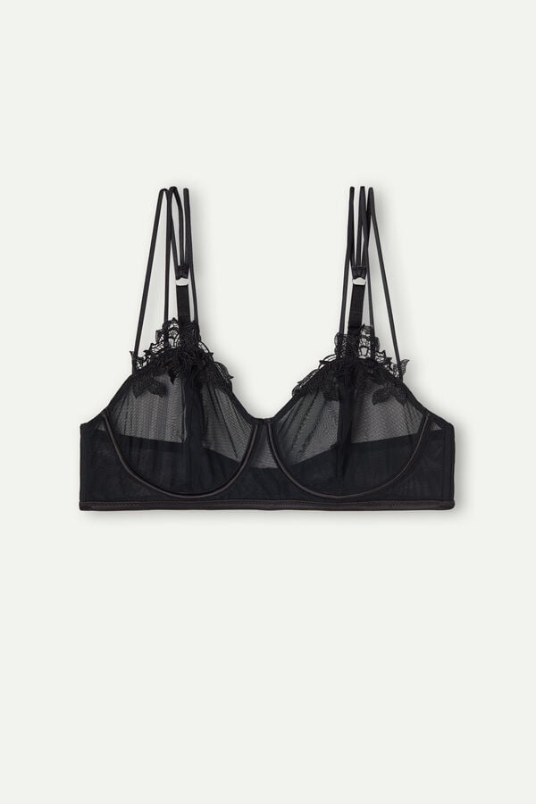 Intimssimi Layers of Lust Balconette Bra Black | USJVR94111