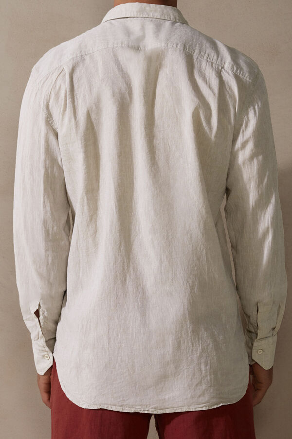 Intimssimi Linen and Cotton Shirt Natural | BUSSO90596