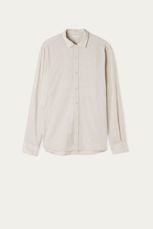 Intimssimi Linen and Cotton Shirt Natural | BUSSO90596