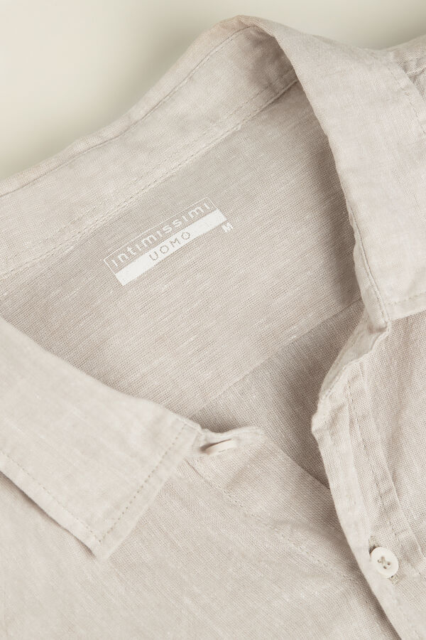 Intimssimi Linen and Cotton Shirt Natural | BUSSO90596