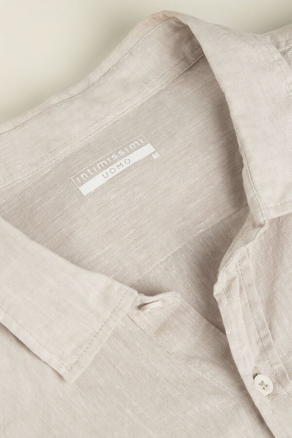 Intimssimi Linen and Cotton Shirt Natural | USNZX18124