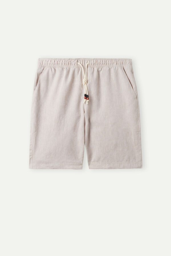 Intimssimi Linen and Cotton Shorts Natural | ZUSNQ16042