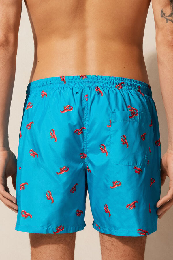 Intimssimi Lobster Print Swim Trunks Blue | BUSSO33338