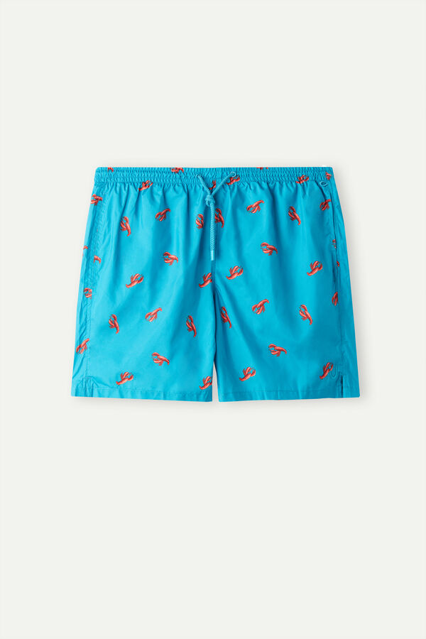 Intimssimi Lobster Print Swim Trunks Blue | BUSSO33338