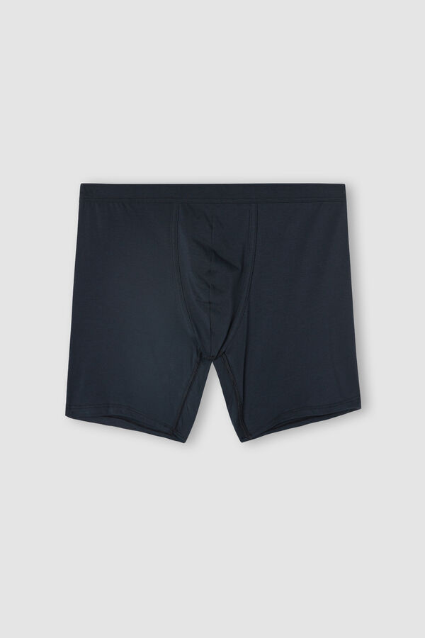 Intimssimi Long Boxers in Stretch Supima® Cotton Blue | GUSEC98710