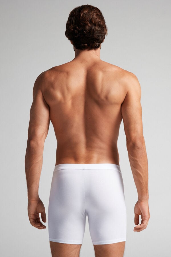 Intimssimi Long Boxers in Stretch Supima® Cotton White | USICD42105