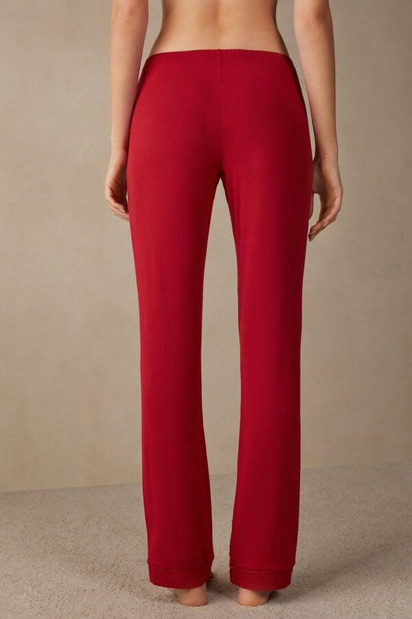 Intimssimi Long Micromodal Trousers Red | BUSSO21061