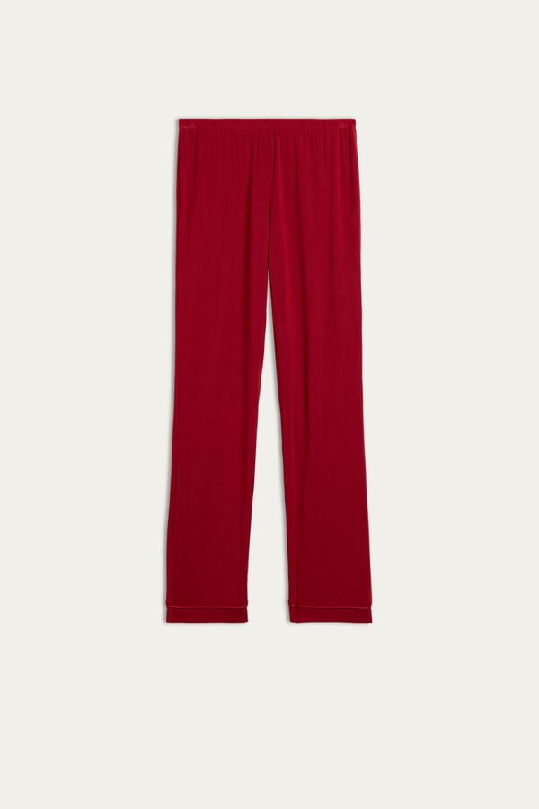 Intimssimi Long Micromodal Trousers Red | BUSSO21061