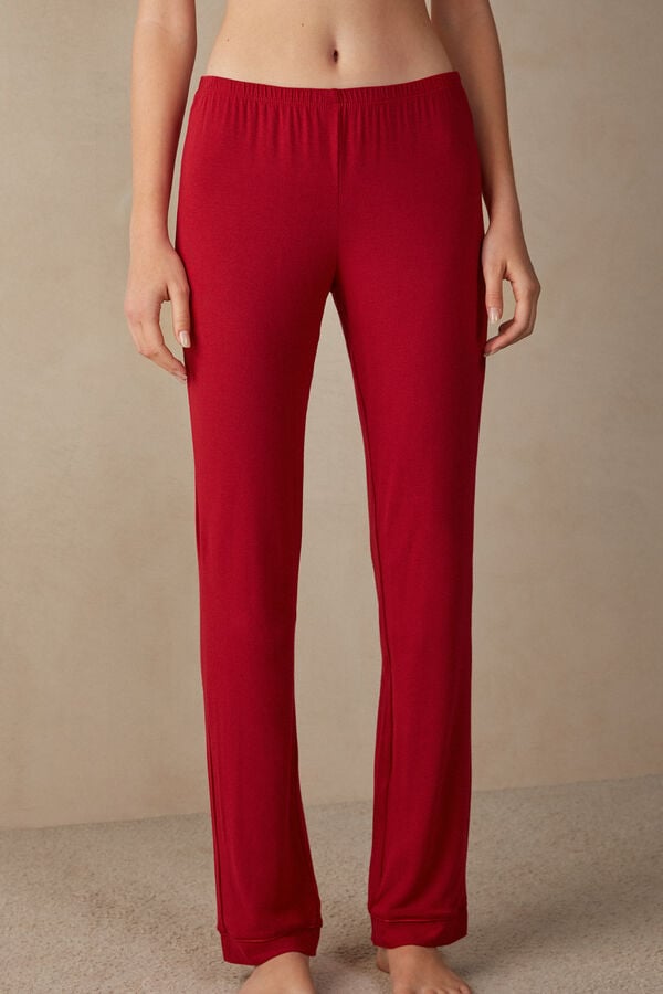 Intimssimi Long Micromodal Trousers Red | BUSSO21061