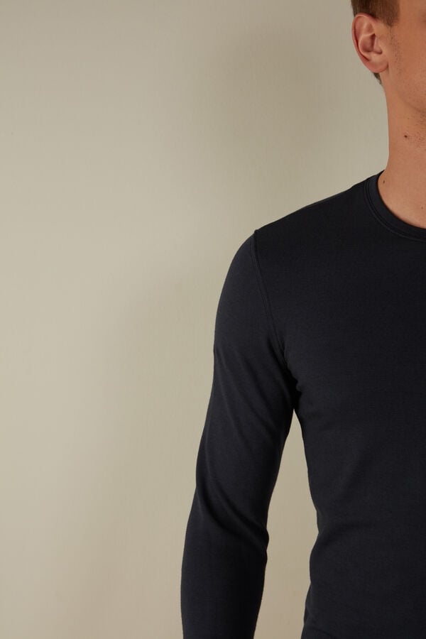 Intimssimi Long-Sleeve Modal-Cashmere Top Black | LUSTR40354