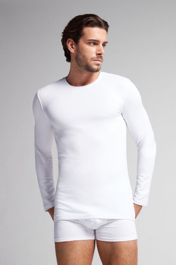 Intimssimi Long-Sleeve Modal-Cashmere Top White | PUSER17523