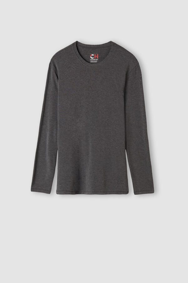 Intimssimi Long-Sleeve Modal-Cashmere Top Dark Grey | ZUSMJ14035