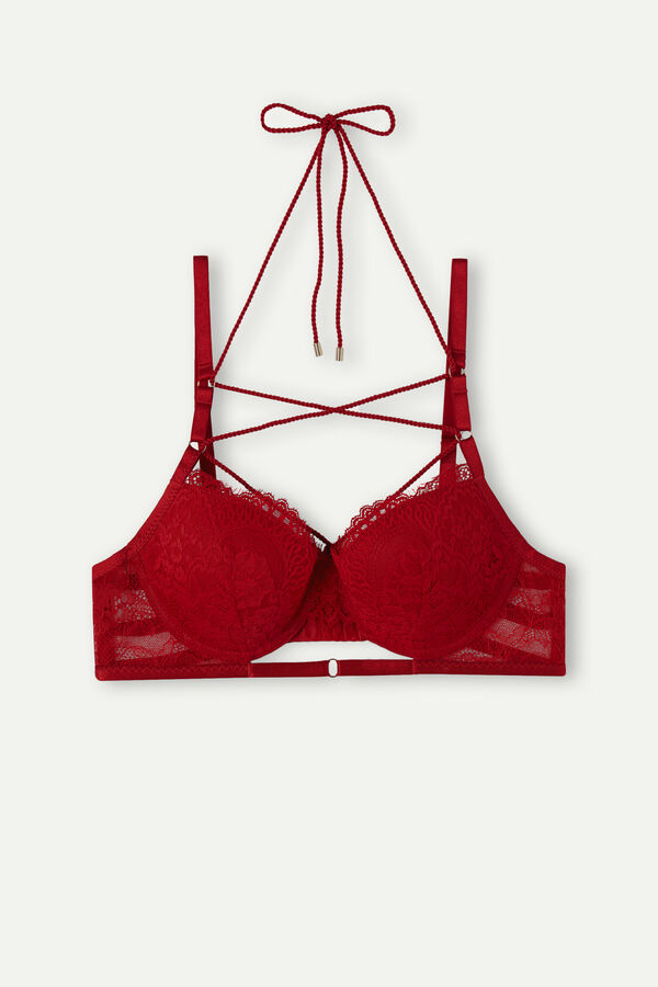 Intimssimi Loosen Heartstrings Sofia Balconette Bra Red | USDFL32064