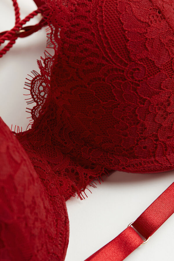 Intimssimi Loosen Heartstrings Sofia Balconette Bra Red | USDFL32064