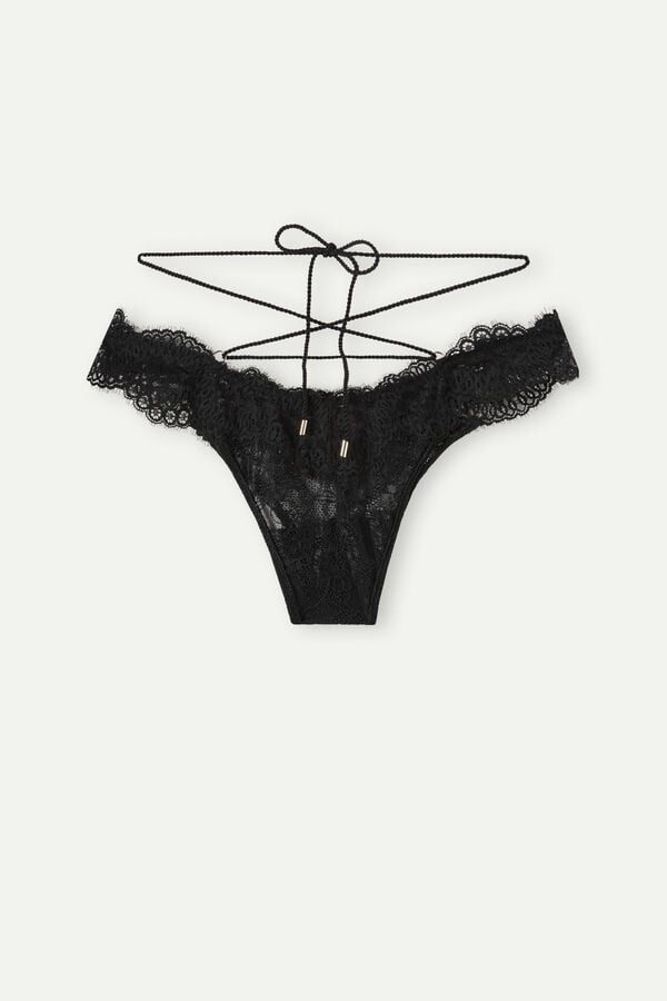 Intimssimi Loosen Heartstrings ‘80s Style Brazilian Black | DUSVO22105