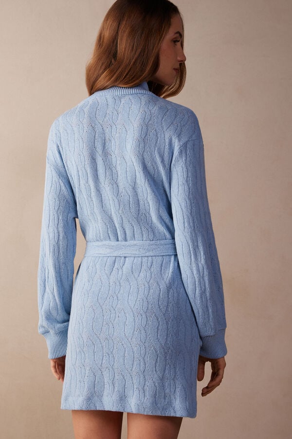 Intimssimi Lost in Fields Braided Robe Light Blue | YUSVQ81087