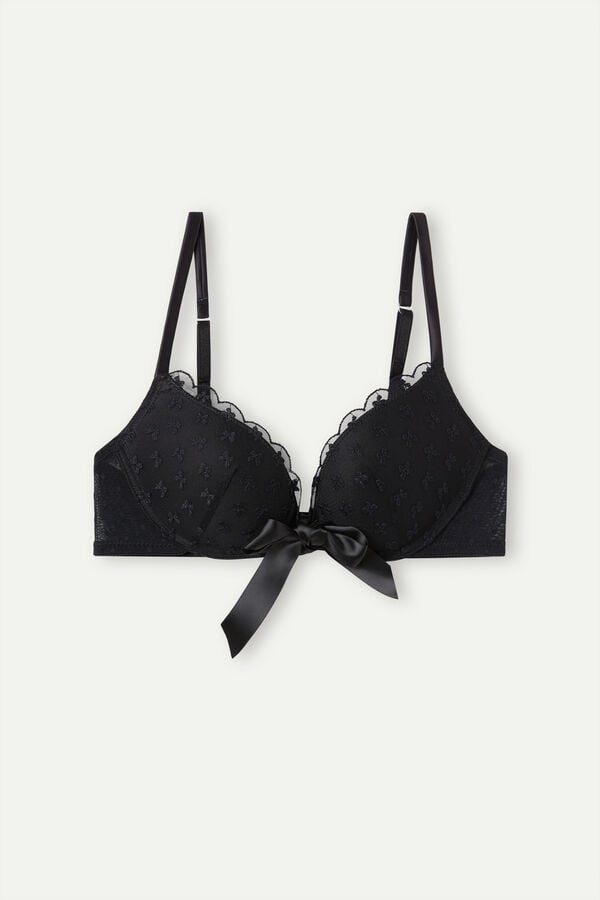 Intimssimi Love Cadeau Gioia Super Push-up Bra Black | USXBR97091