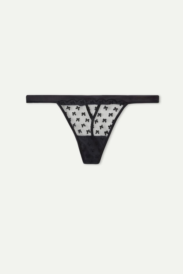 Intimssimi Love Cadeau String Thong Black | AUSDF59683